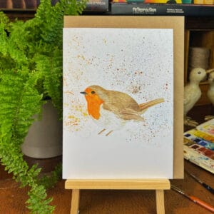 Little joy robin greeting card