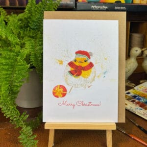 Fluffy Robin ready for Christmas card- Code: CXL001